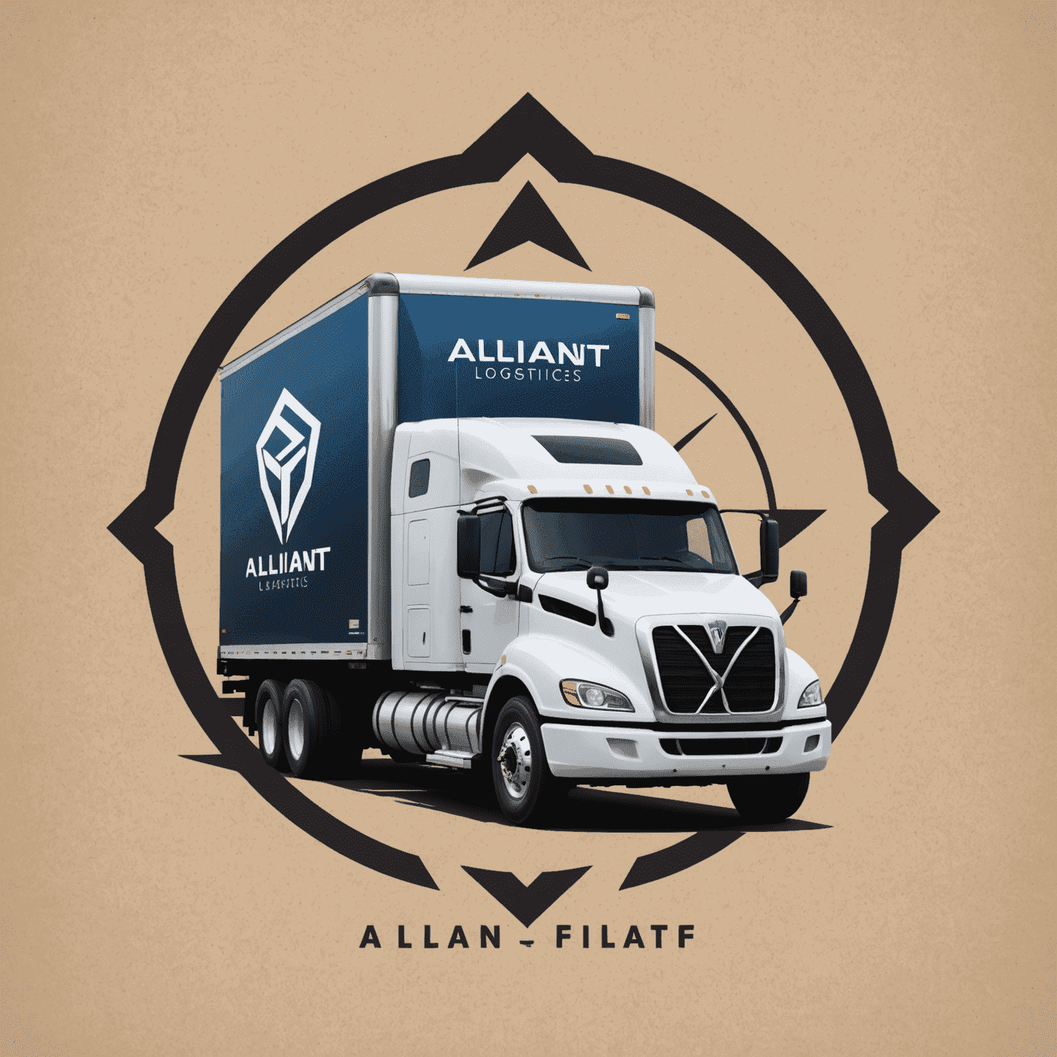 Alliant Logistics Company logo featuring a stylized geometric truck icon and the company name in bold typography